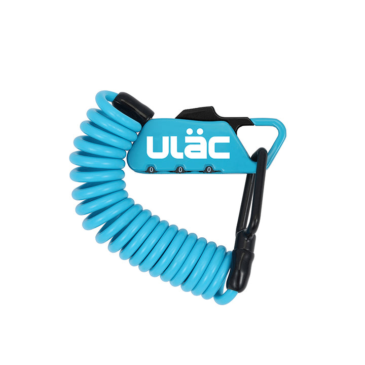 Велосипедный замок Ulac Piccadilly Carabiner Cable Combo Lock Sky Blue